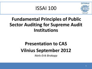 Fundamental Principles of Public Sector Auditing for Supreme Audit