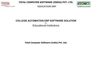 Education ERP PPT - Total Computer Software
