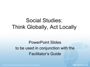 Powerpoint® Social Studies: Think Globally, Act Locally