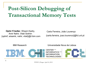 Post-Silicon Debugging of Transactional Memory Tests