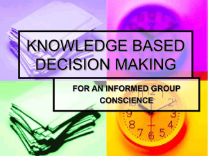 KNOWLEDGE BASED DECISION MAKING - Al-Anon
