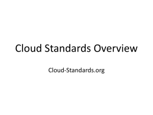 Cloud Standards Overview