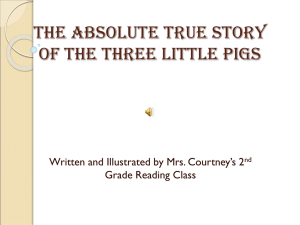 The Absolute True Story of the Three Little Pigs