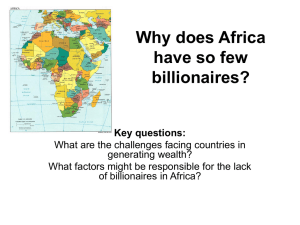 Why does Africa have so few billionaires? - Geography
