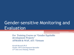 Gender-sensitive Monitoring and Evaluation