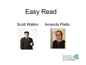 Easy read - Pathways Associates & NWTDT