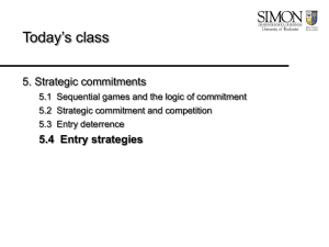 Lecture: Entry strategies