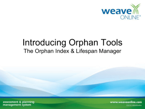 Orphan Index - WEAVEonline