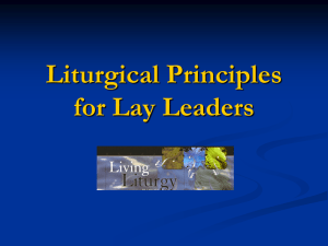 Liturgical Principles for Lay Leaders