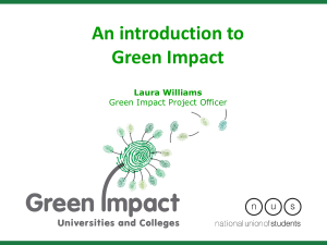 An Introduction to Green Impact - Blackpool and The Fylde College