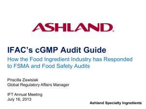 IFAC Audit Guide for Food Additives
