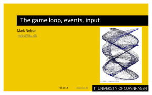 The game loop, events, and input