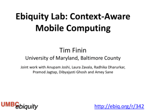 Ex: Context Sharing Policies - UMBC ebiquity research group