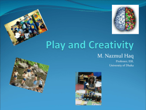 Play and Creativity - Tdi