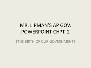 MR. LIPMAN`S AP GOV. POWERPOINT CHPT. 2