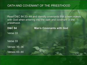 D&C 84 Blessings That God Covenants to Give