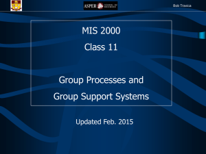 Group Processes and Group Support Systems (GSS)