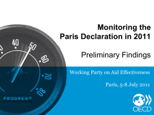 Monitoring the Paris Declaration in 2011