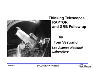 Thinking Telescopes Project and RAPTOR