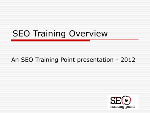 SEO Training Overview - SEO training point, Bangalore