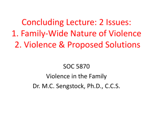 XII. Concluding Lecture: Family-wide Nature of Violence