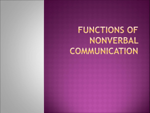 Functions of Nonverbal Communication