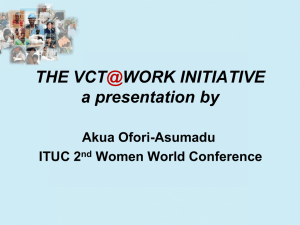 the vct@work initiative - International Trade Union Confederation