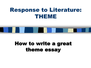 Theme Essay Writing Lesson