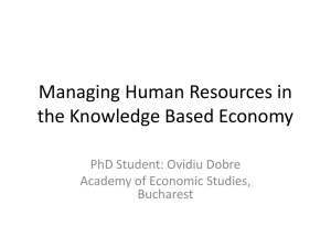 Managing Human Resources in the Knowledge Based