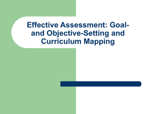 Goal and Objective-Setting and Curriculum