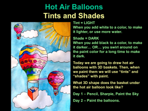Hot Air Balloon Tints and Shades