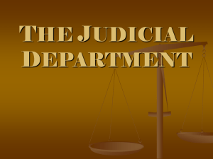 THE JUDICIAL DEPARTMENT