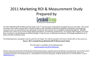 2011 Marketing ROI and Measurement Study