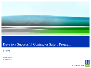 Keys to a Successful Contractor Safety Program