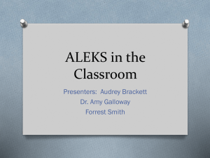 ALEKS in the Classroom