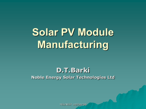 Solar PV Module Manufacturing