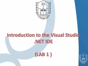 Introduction to the Visual Studio .NET IDE