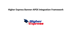 Higher Express Banner-APEX Integration Framework