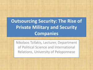 Outsourcing Security Services to Private Military and Security