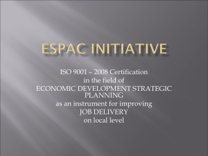 Link between Strategic Public Management and ESPAC Initiative