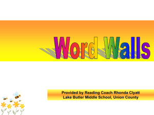 Word Wall Presentation