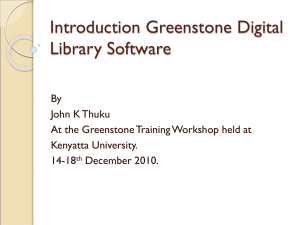 Greenstone Digital Library Software An Overview