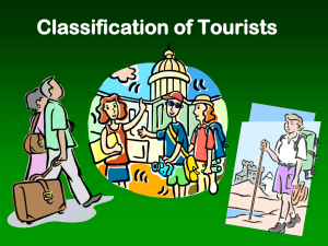3. Classification of tourists - CCSC Tourism & Hospitality Studies