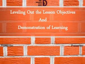 What are Lesson Objectives?