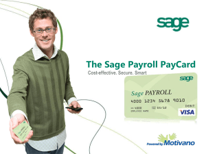 The Sage Payroll PayCard Webcast