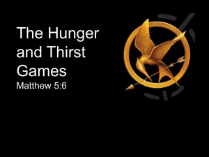 Hunger and Thirst Games Message 2