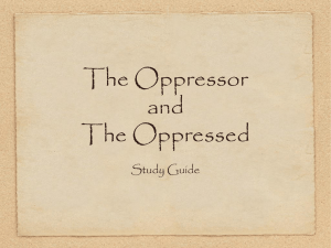 The Oppressor and The Oppressed Study Guide Clues . . . for