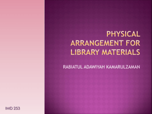 physical arrangement for library materials - JIS110A 2009-2012