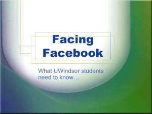 Facebook PowerPoint - University of Windsor
