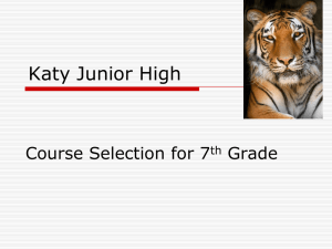 7th grade Course Selection PowerPoint